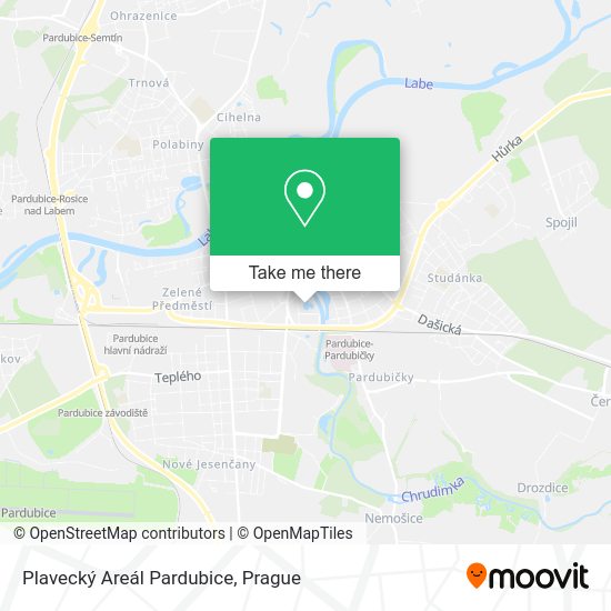 Plavecký Areál Pardubice map