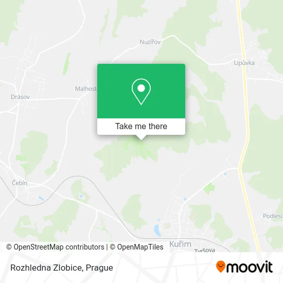 Rozhledna Zlobice map