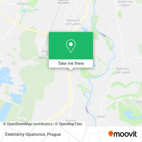 Elektrárny Opatovice map
