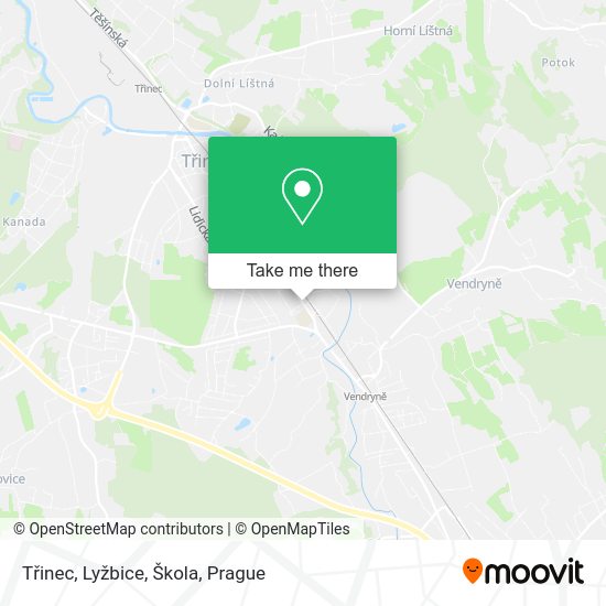 Třinec, Lyžbice, Škola map