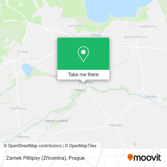 Zámek Pětipsy (Zřícenina) map