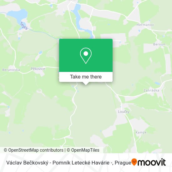 Václav Bečkovský - Pomník Letecké Havárie - map