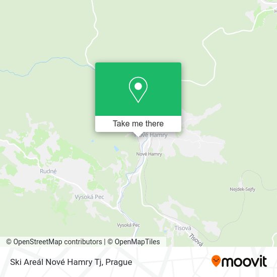 Ski Areál Nové Hamry Tj map