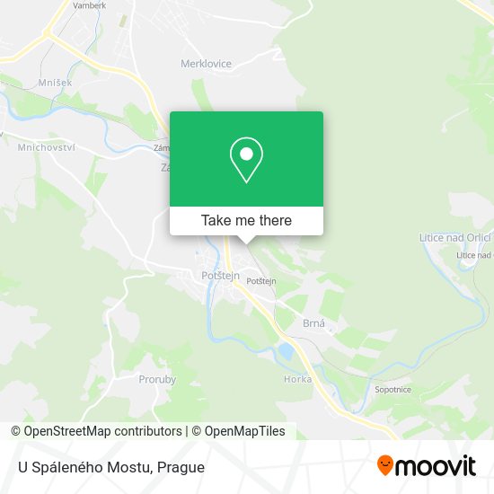 U Spáleného Mostu map
