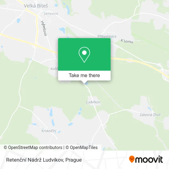 Retenční Nádrž Ludvíkov map