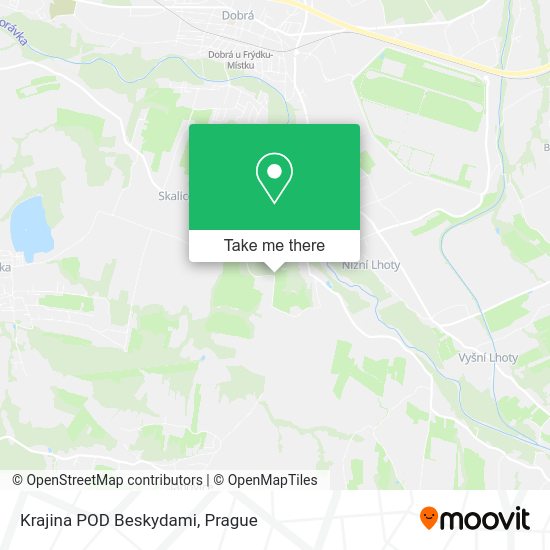 Карта Krajina POD Beskydami