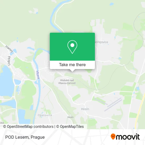 Карта POD Lesem