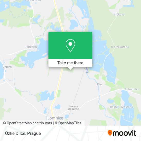 Úzké Dílce map