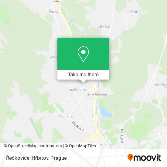 Řečkovice, Hřbitov map
