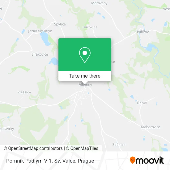 Карта Pomník Padlým V 1. Sv. Válce