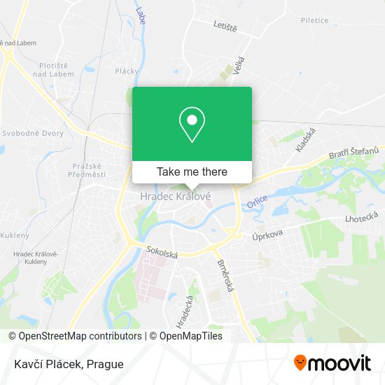 Kavčí Plácek map