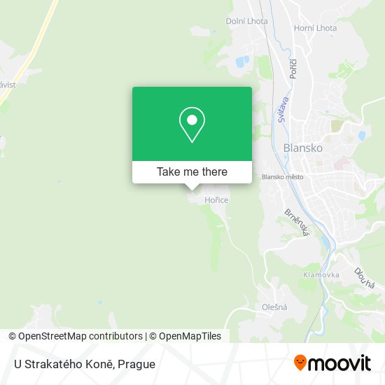 U Strakatého Koně map