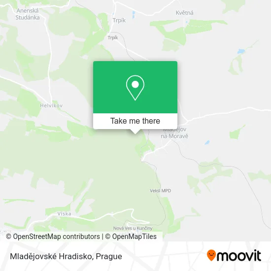 Карта Mladějovské Hradisko