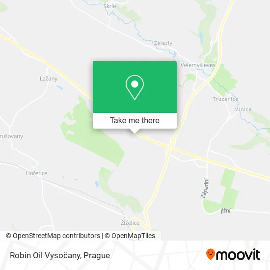Карта Robin Oil Vysočany