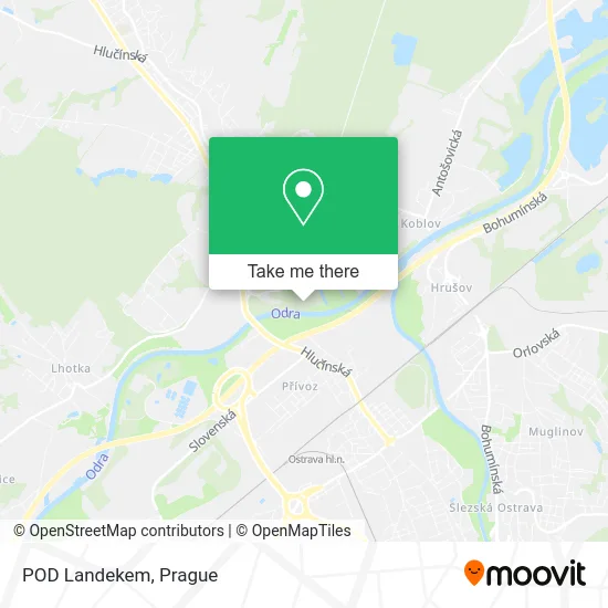 Карта POD Landekem