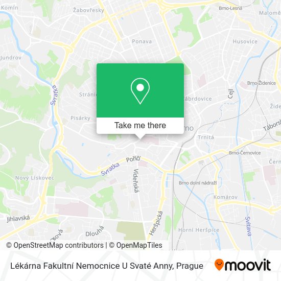 Lékárna Fakultní Nemocnice U Svaté Anny map