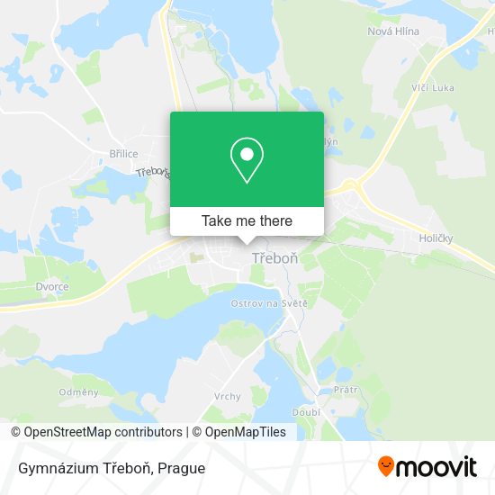 Gymnázium Třeboň map