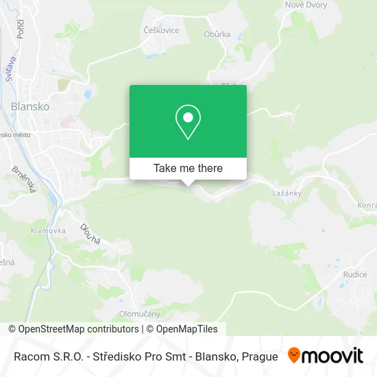 Карта Racom S.R.O. - Středisko Pro Smt - Blansko