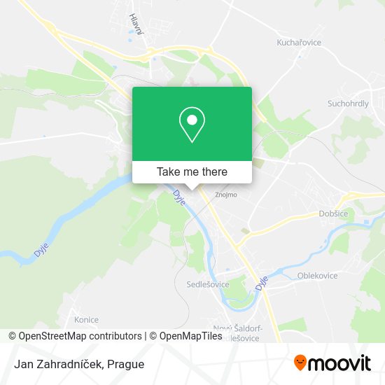 Jan Zahradníček map