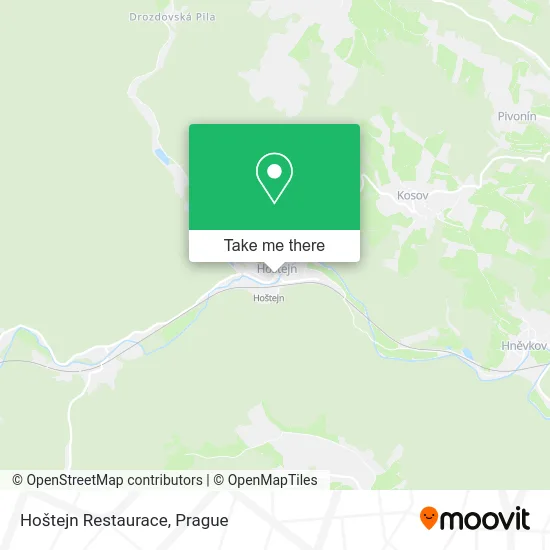 Карта Hoštejn Restaurace