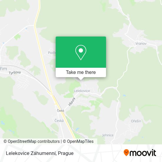 Lelekovice Záhumenní map