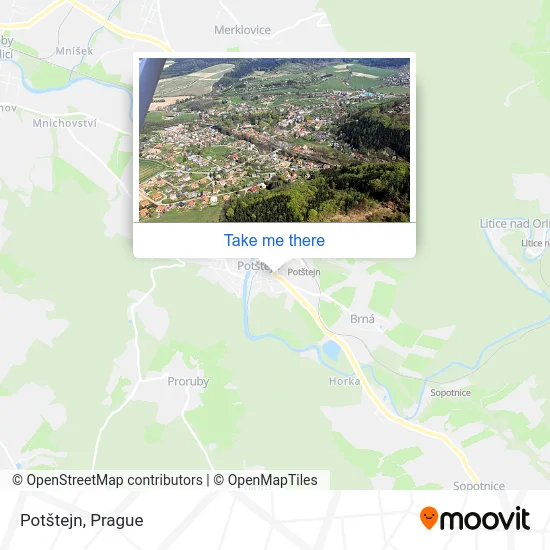 Карта Potštejn