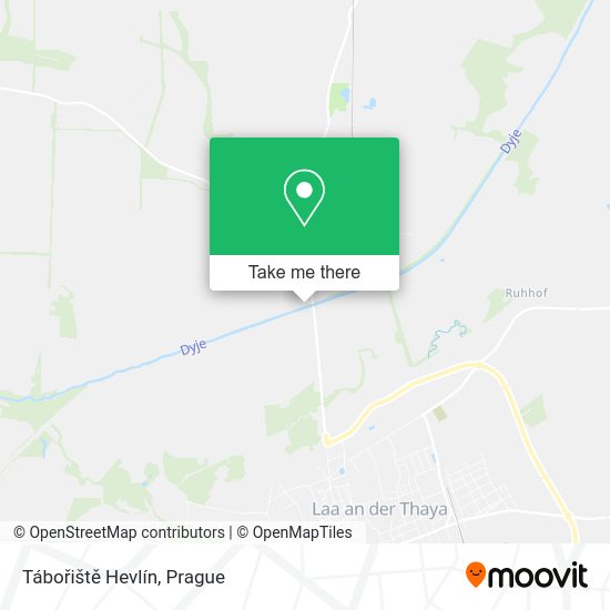 Tábořiště Hevlín map