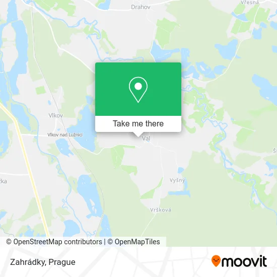Карта Zahrádky