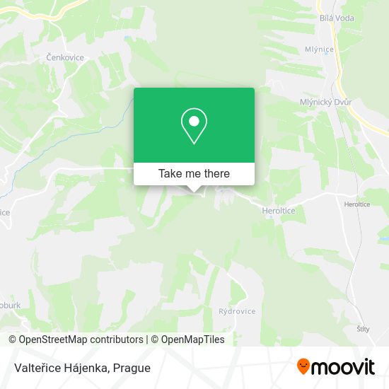Valteřice Hájenka map