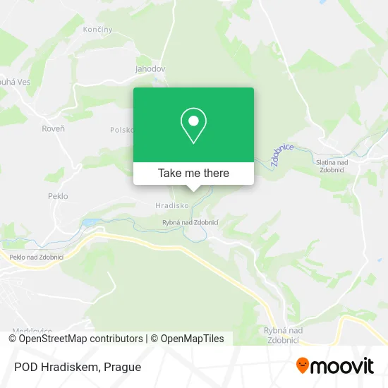 Карта POD Hradiskem