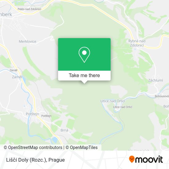 Liščí Doly (Rozc.) map