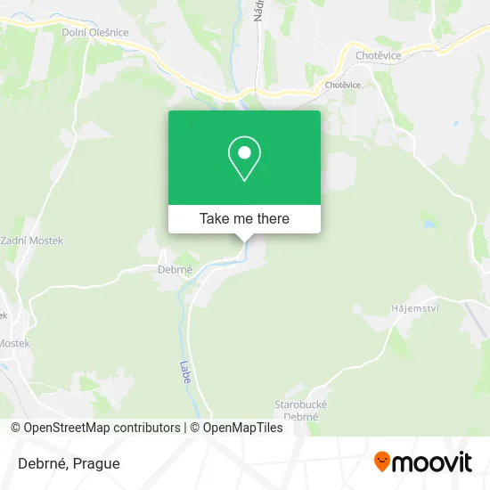 Карта Debrné