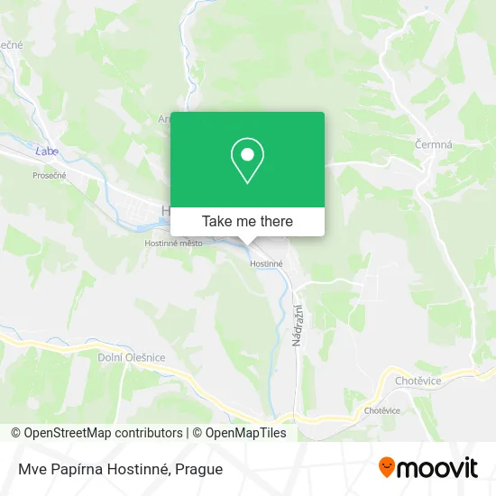 Карта Mve Papírna Hostinné