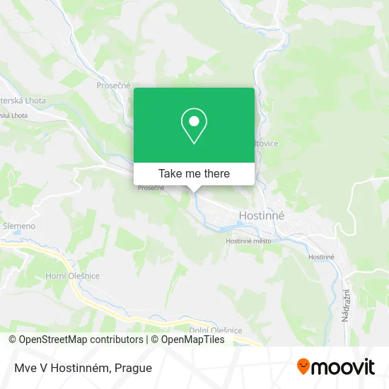Карта Mve V Hostinném