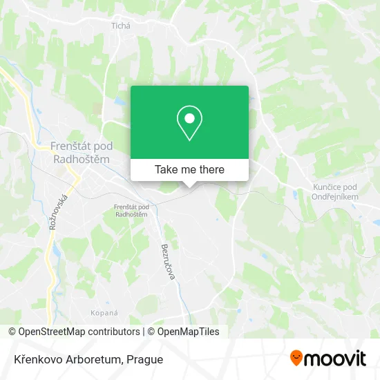Křenkovo Arboretum map