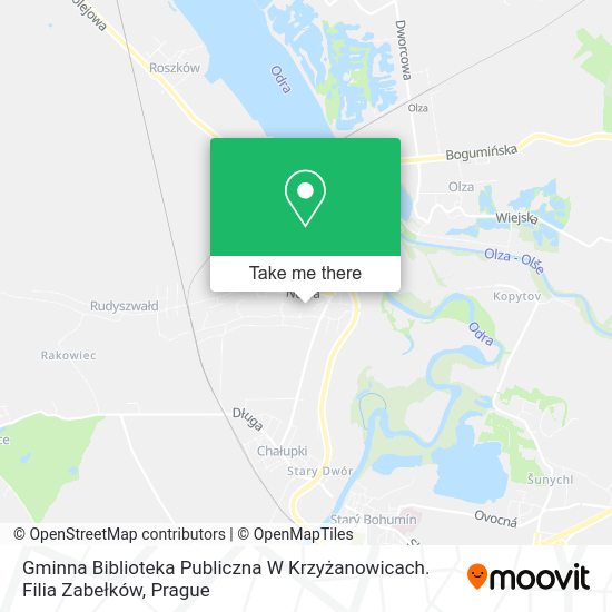 Gminna Biblioteka Publiczna W Krzyżanowicach. Filia Zabełków map