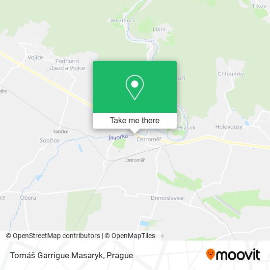Tomáš Garrigue Masaryk map