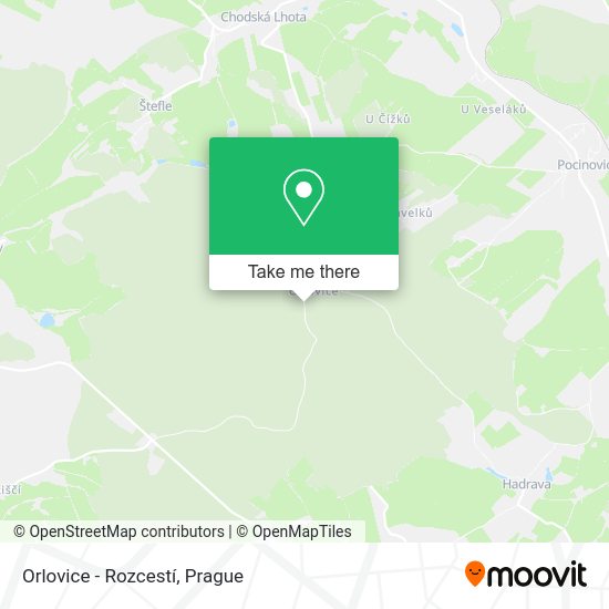 Orlovice - Rozcestí map