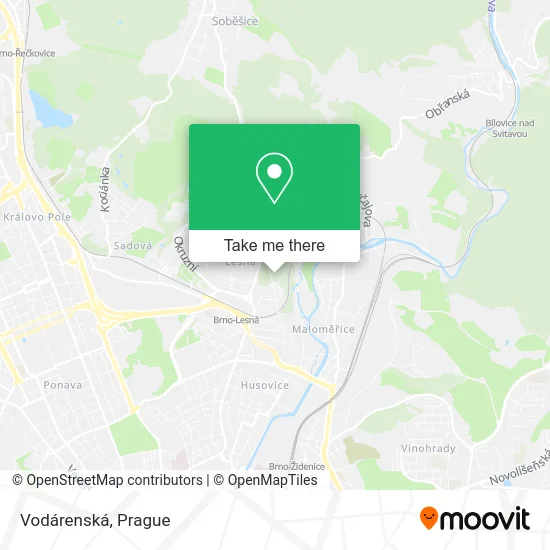 Карта Vodárenská