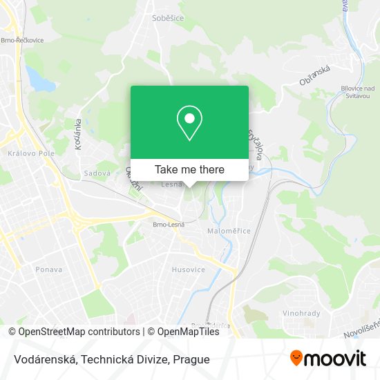Карта Vodárenská, Technická Divize