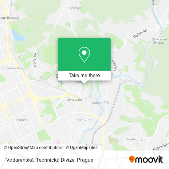 Карта Vodárenská, Technická Divize