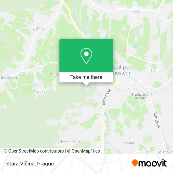 Карта Stará Vlčina