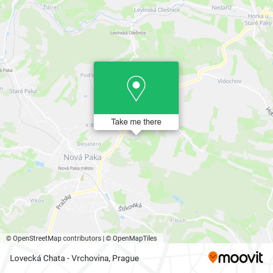 Lovecká Chata - Vrchovina map