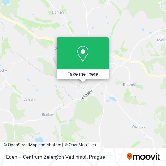 Eden -- Centrum Zelených Vědinistá map