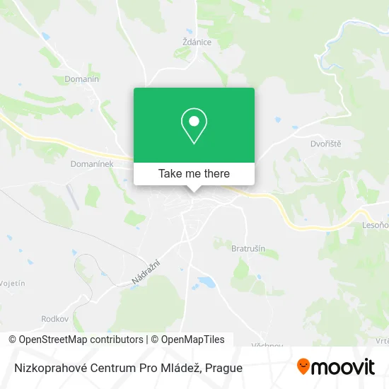 Карта Nizkoprahové Centrum Pro Mládež