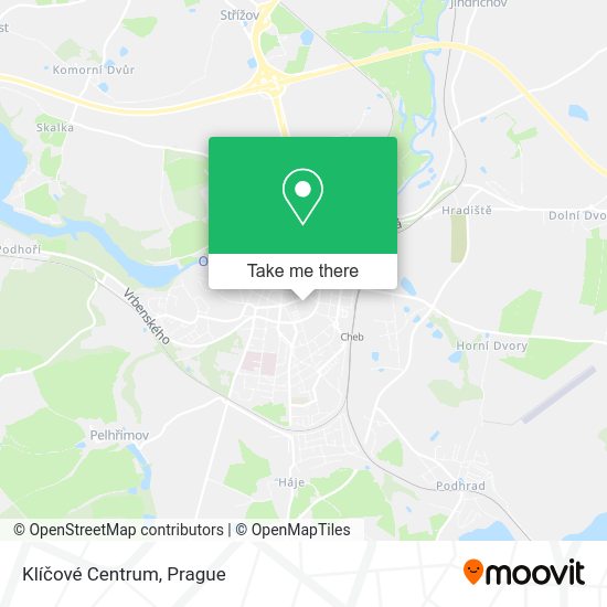 Klíčové Centrum map