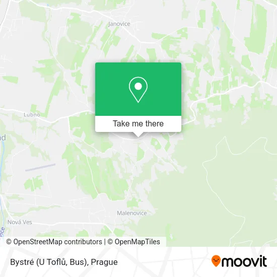 Карта Bystré (U Toflů, Bus)