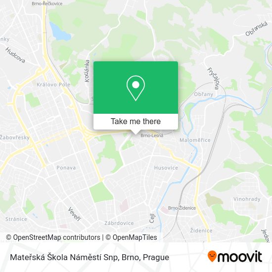 Mateřská Škola Náměstí Snp, Brno map