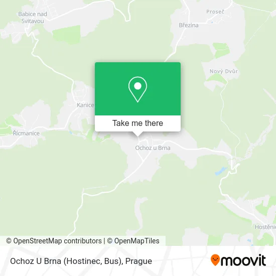 Карта Ochoz U Brna (Hostinec, Bus)