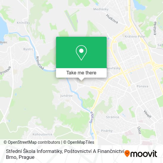 Střední Škola Informatiky, Poštovnictví A Finančnictví Brno map